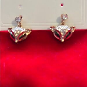 Gold and Silver Geometric Crystal Earrings